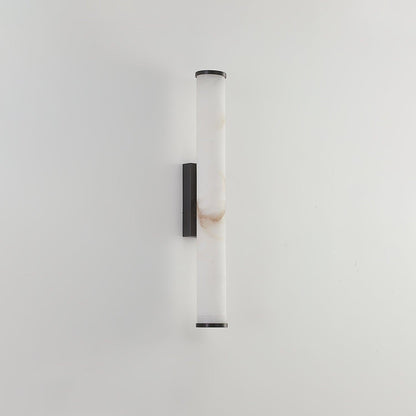 Alabaster Wall Sconce Cylindrical Tube Angle