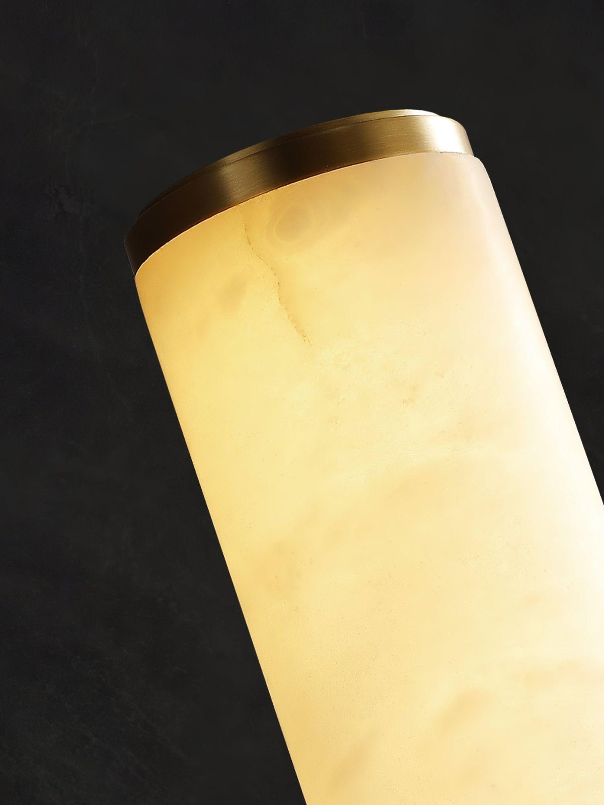 Alabaster Wall Sconce Cylindrical Tube Detail