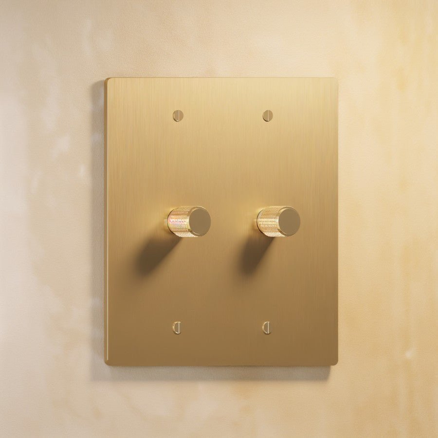 Architectural Brass 3-Way Rotary Dimmer Switch Knob Front