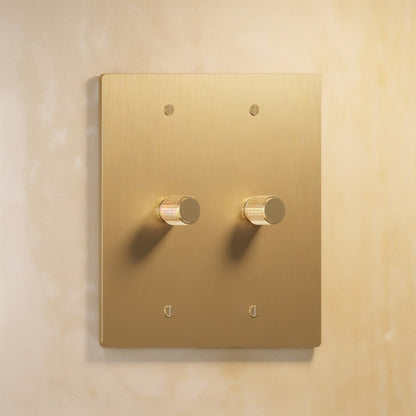 Architectural Brass 3-Way Rotary Dimmer Switch Knob Front