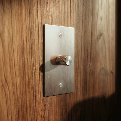 Architectural Brass 3-Way Rotary Dimmer Switch Knob Full