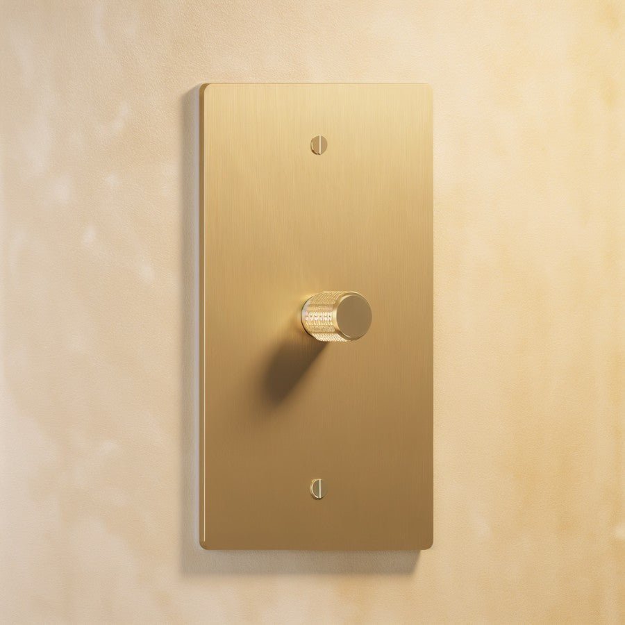 Architectural Brass 3-Way Rotary Dimmer Switch Knob Hero