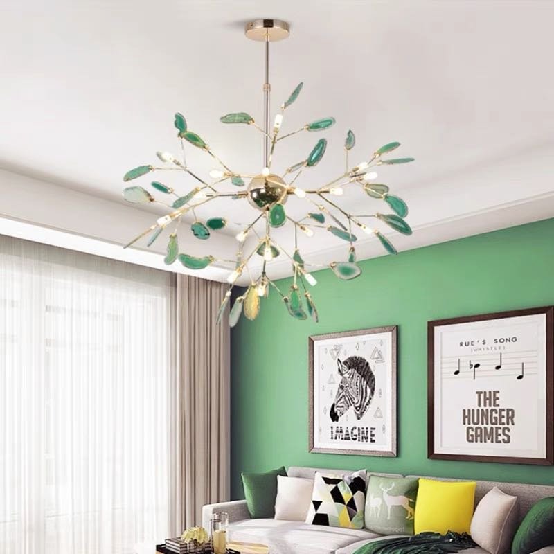 Aria Agate Creative Colourful Chandelier Bedroom/Living Room Angle