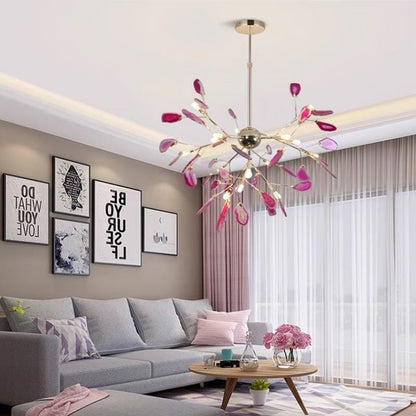 Aria Agate Creative Colourful Chandelier Bedroom/Living Room Close Up