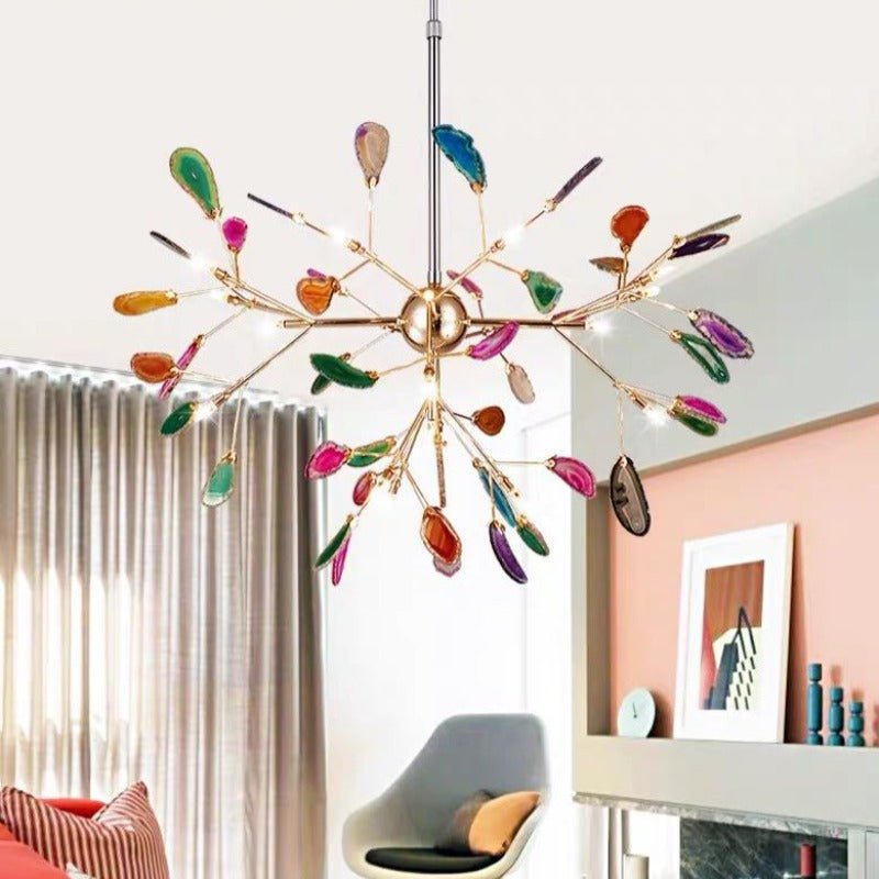 Aria Agate Creative Colourful Chandelier Bedroom/Living Room Front