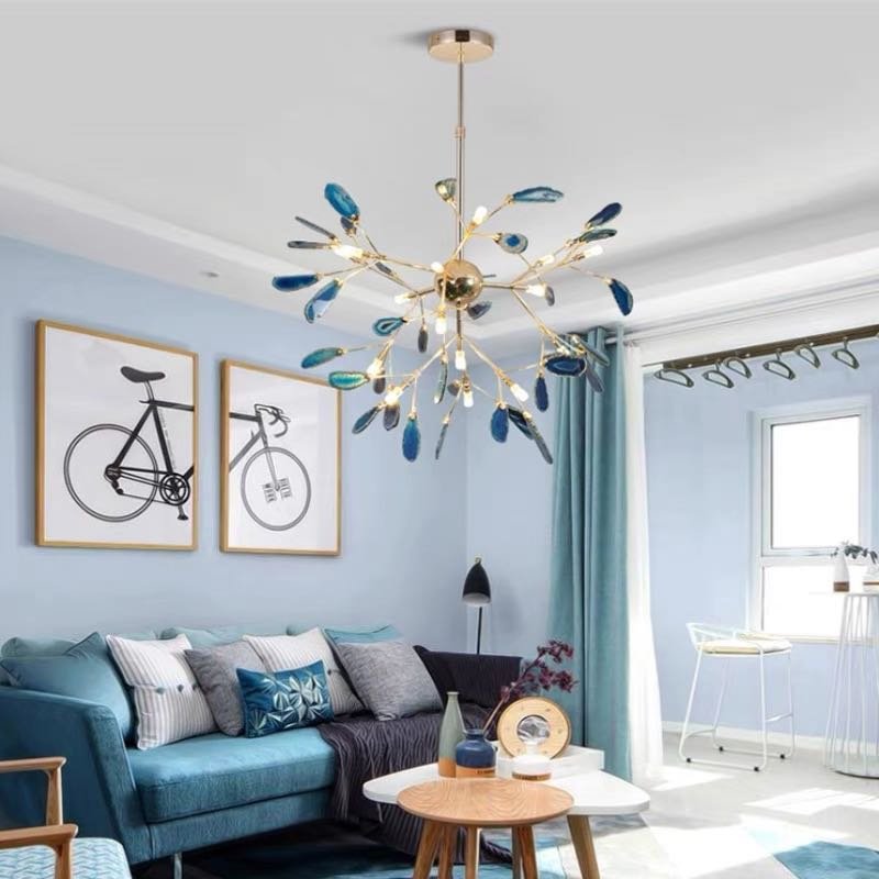 Aria Agate Creative Colourful Chandelier Bedroom/Living Room View 14
