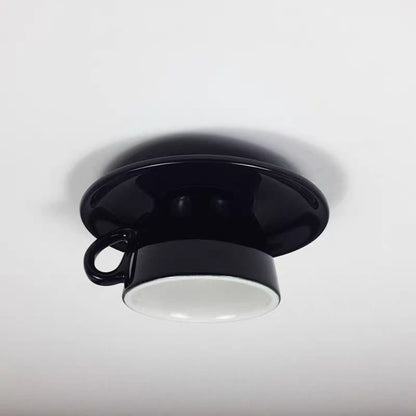 Aria Modern Coffee Cups Ceramic Flush Ceiling Lighting Alternate