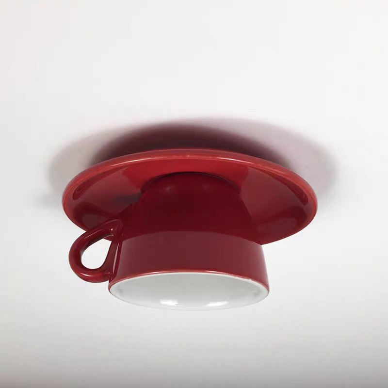 Aria Modern Coffee Cups Ceramic Flush Ceiling Lighting View 11