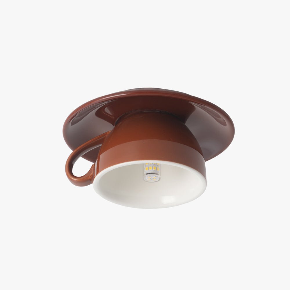 Aria Modern Coffee Cups Ceramic Flush Ceiling Lighting View 14