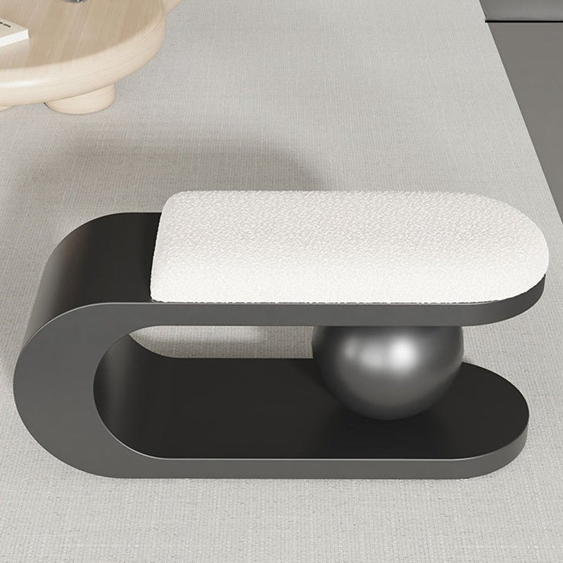 Art Deco Geometric Sherpa Bench Steel Orb Detail View 12