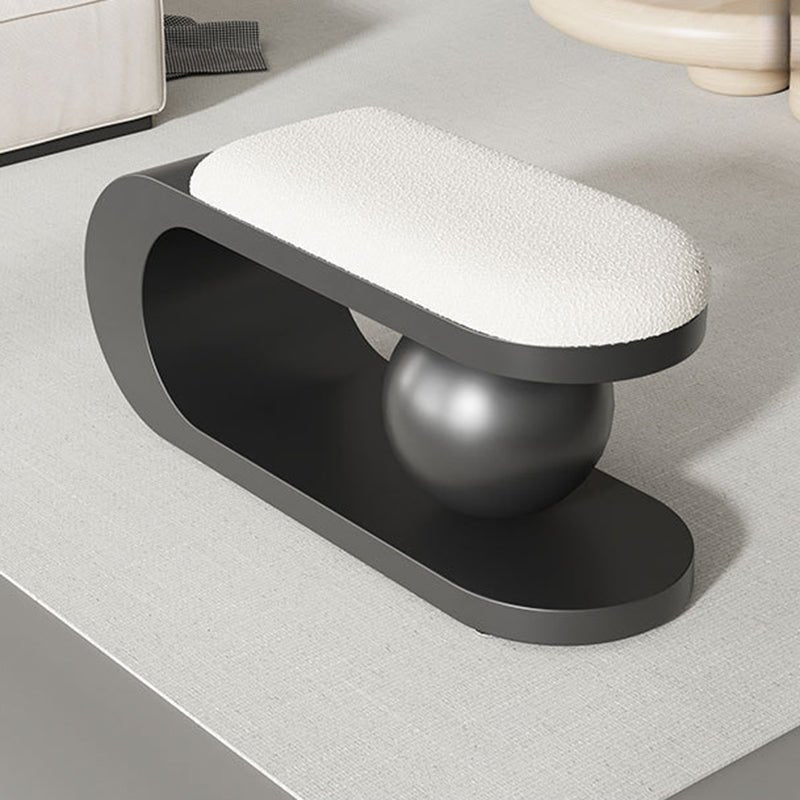 Art Deco Geometric Sherpa Bench Steel Orb Detail View 13