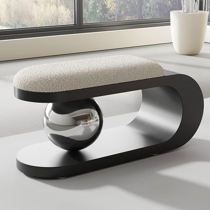 Art Deco Geometric Sherpa Bench Steel Orb Detail View 14