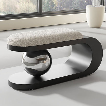 Art Deco Geometric Sherpa Bench Steel Orb Detail View 14