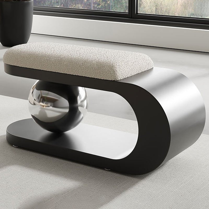 Art Deco Geometric Sherpa Bench Steel Orb Detail View 15