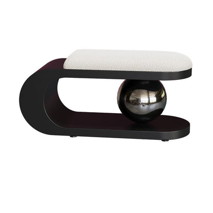 Art Deco Geometric Sherpa Bench Steel Orb Detail View 16
