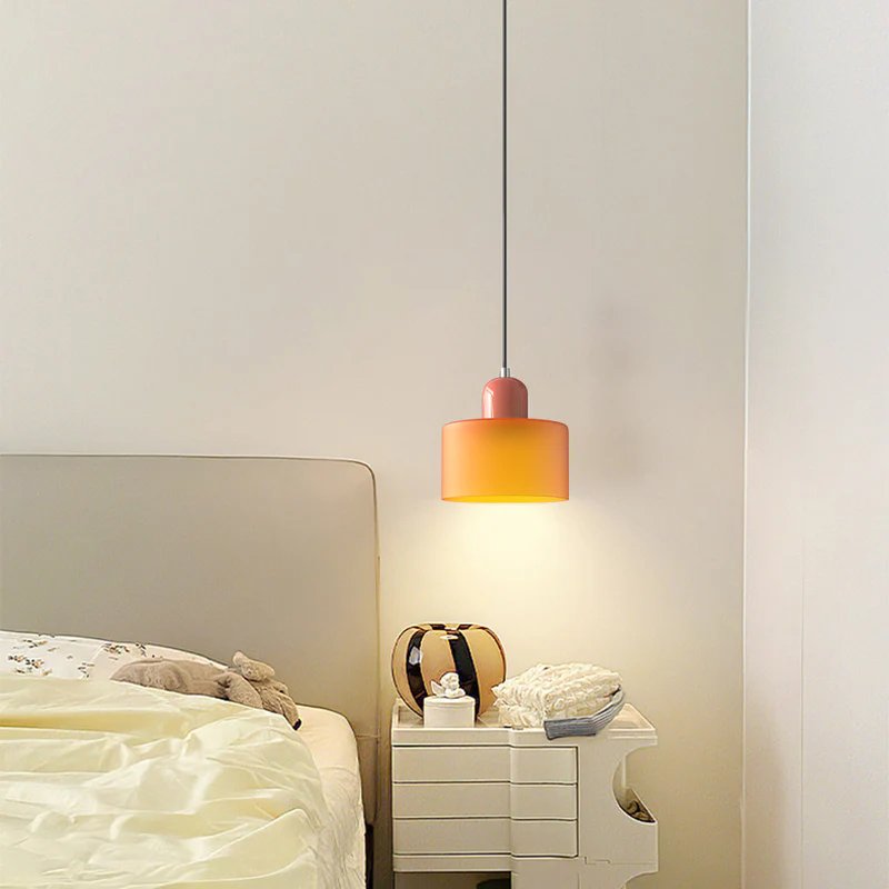 Bauhaus Small Glass Art Pendant Light For Kitchen Island Detail
