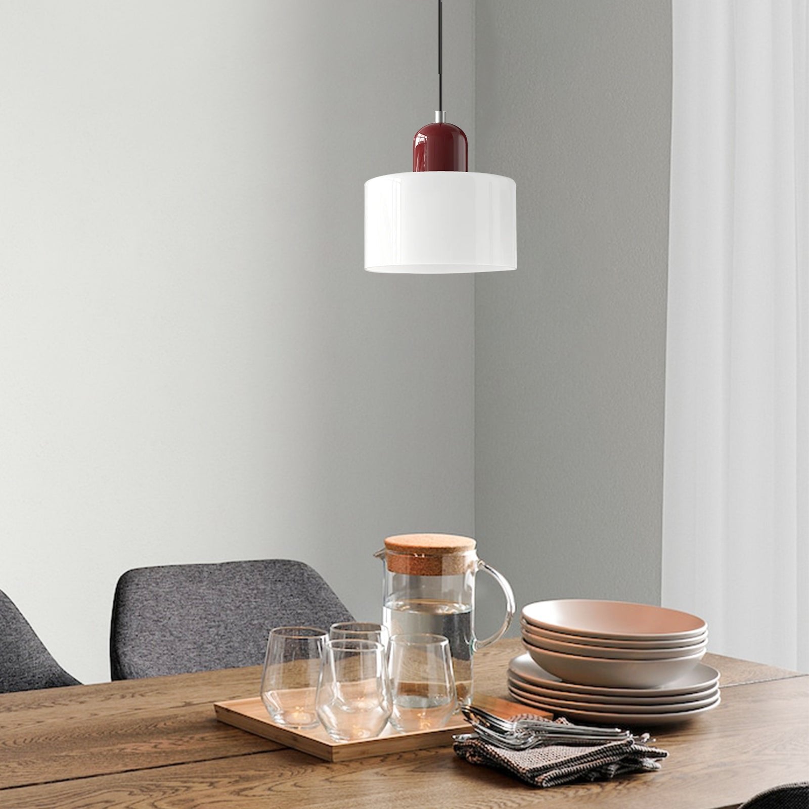 Bauhaus Small Glass Art Pendant Light For Kitchen Island View 24