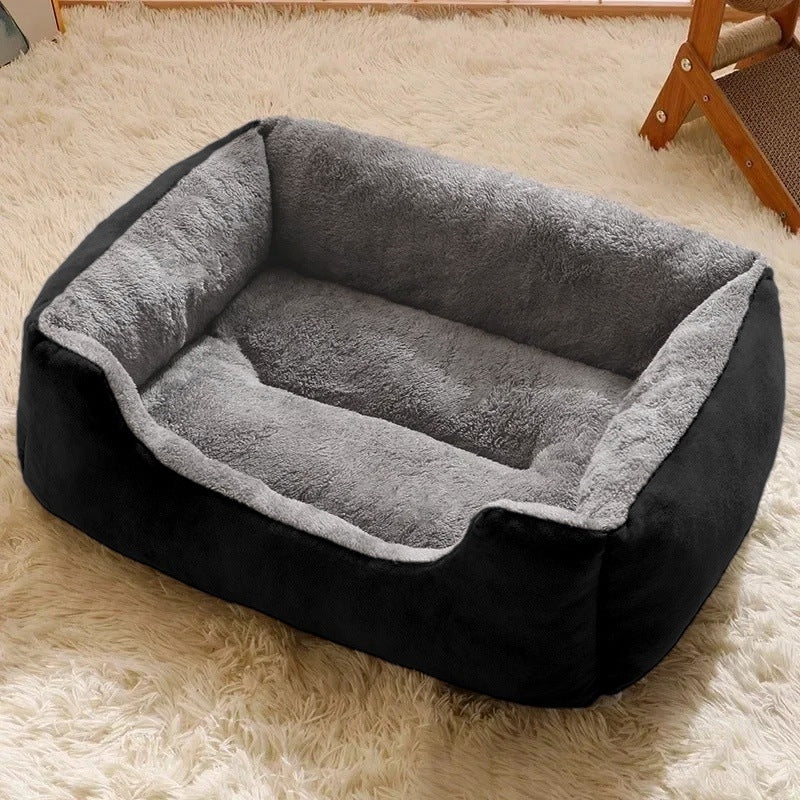 Pet Bed | Dog Cat Plush Supportive Anti Slip Machine Washable