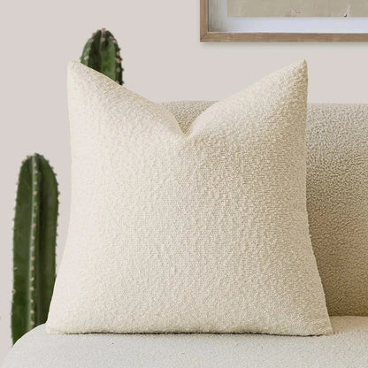 Boucle Cushion Cover Pinched Corner Angle