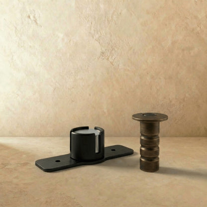 Brass Concealed Magnetic Door Stop Flush Floor Back