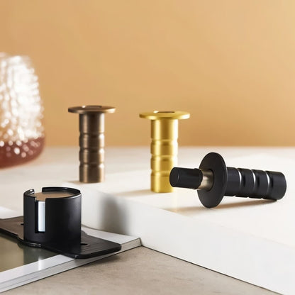 Brass Concealed Magnetic Door Stop Flush Floor Full
