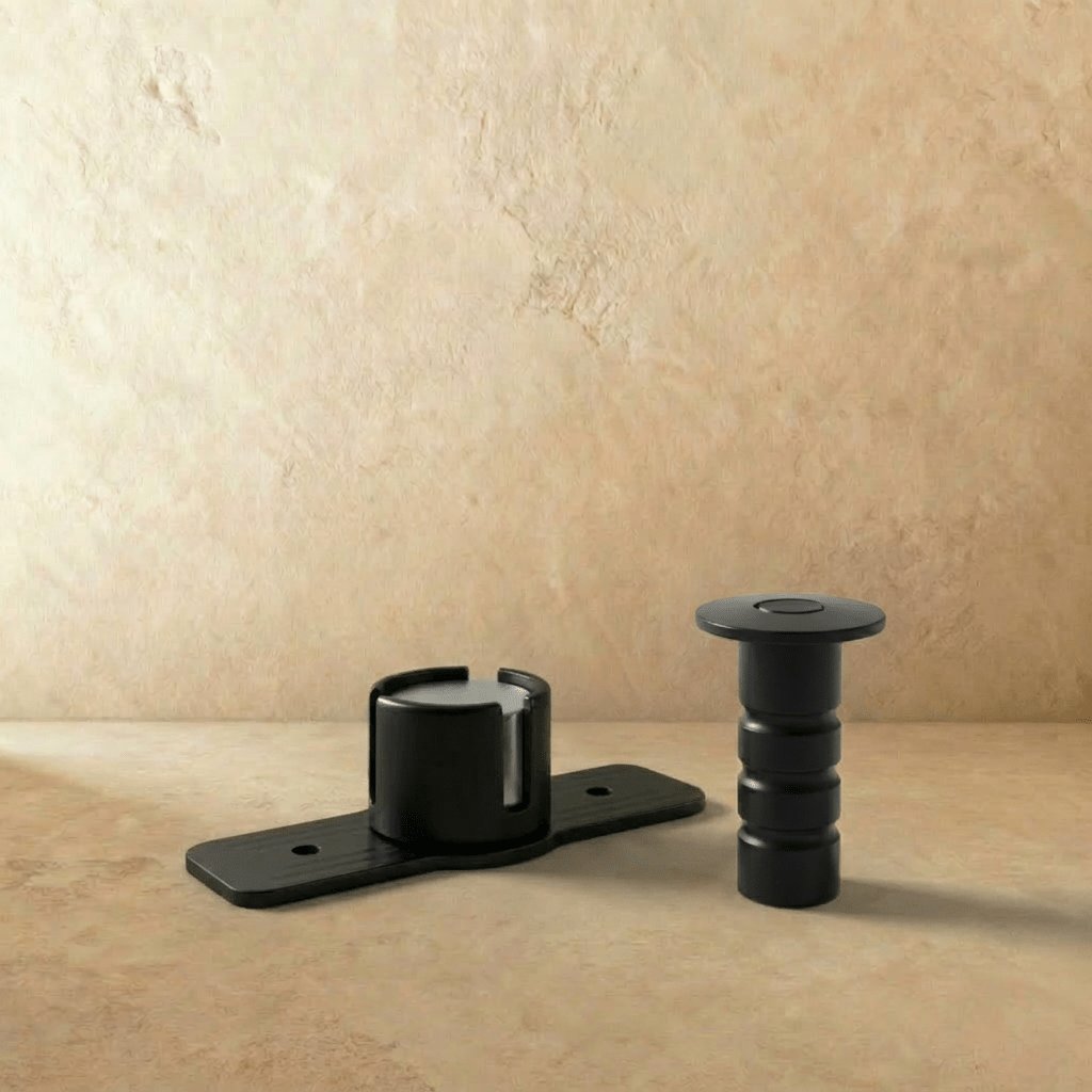 Brass Concealed Magnetic Door Stop Flush Floor Hero