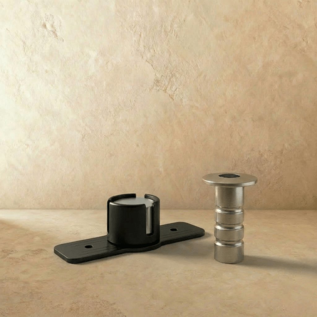 Brass Concealed Magnetic Door Stop Flush Floor Lifestyle