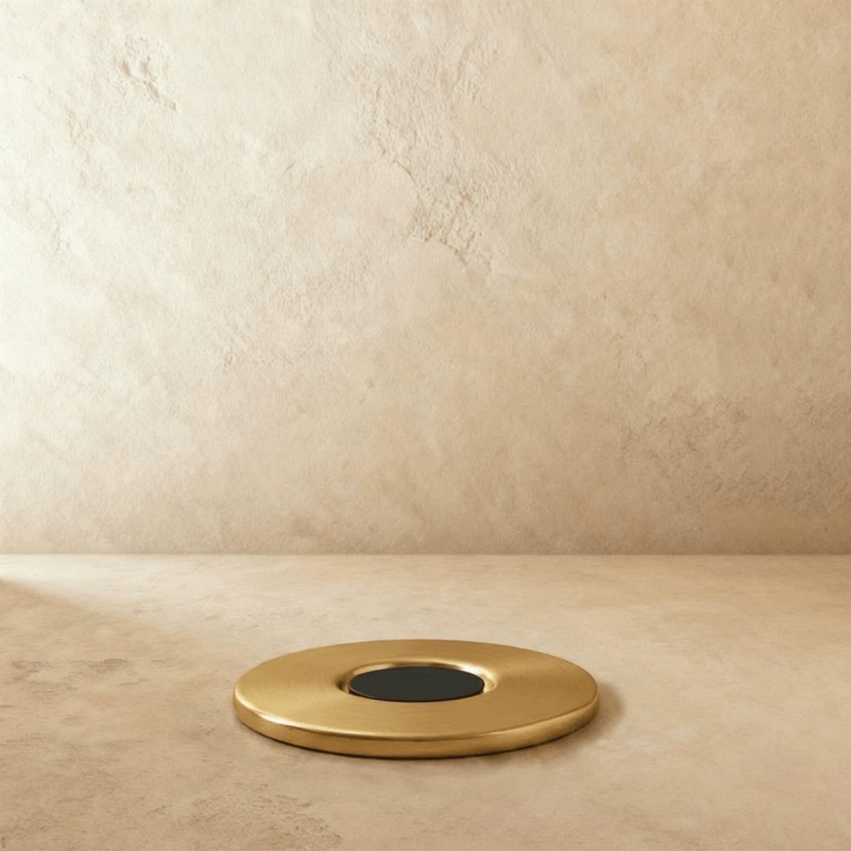 Brass Concealed Magnetic Door Stop Flush Floor Side