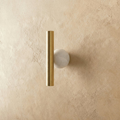 Brass Crystal Knob Pull Bar Asymmetric Ball Full