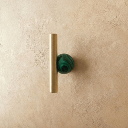 Brass Crystal Knob Pull Bar Asymmetric Ball View 14