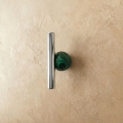 Brass Crystal Knob Pull Bar Asymmetric Ball View 15