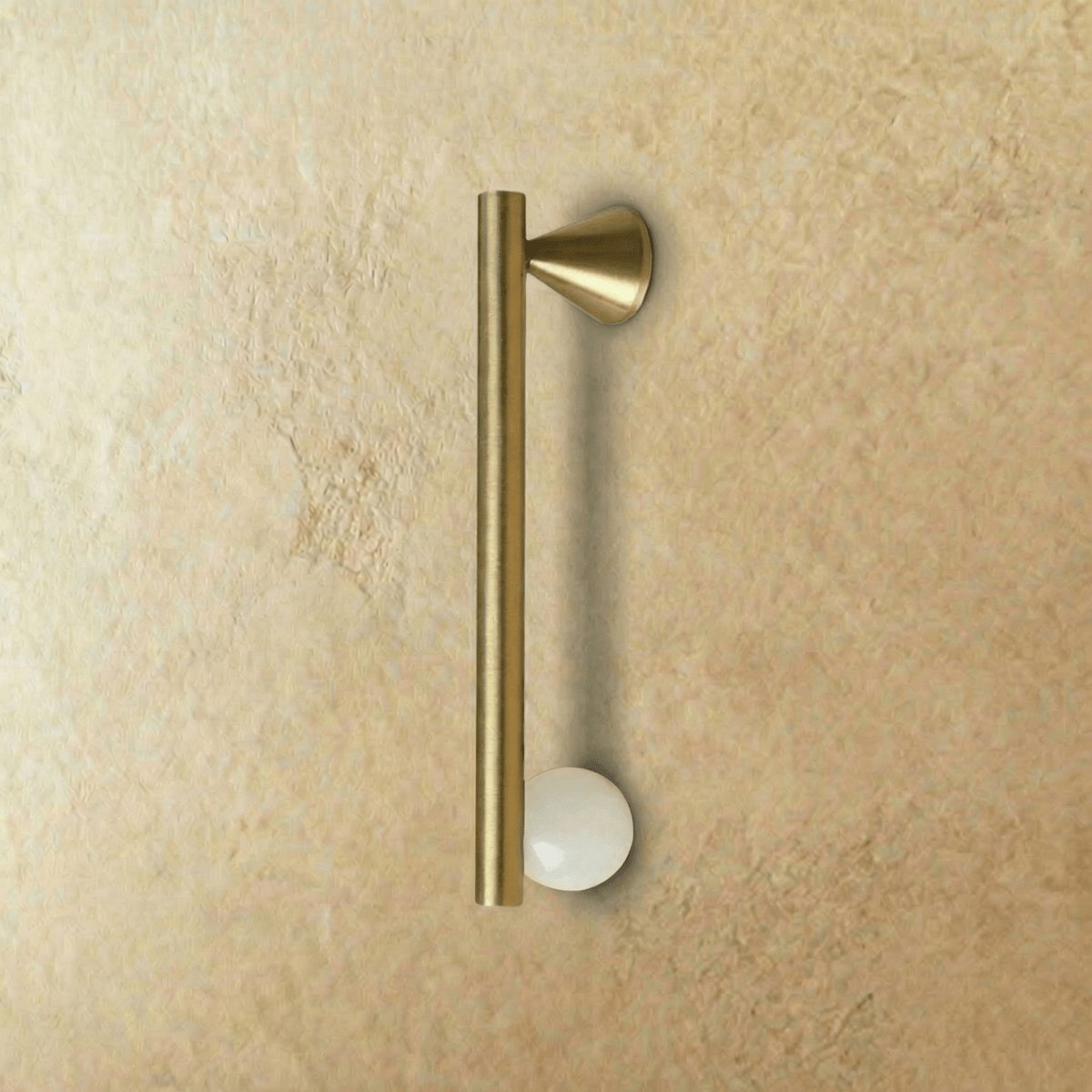Brass Crystal Knob Pull Bar Asymmetric Ball View 20