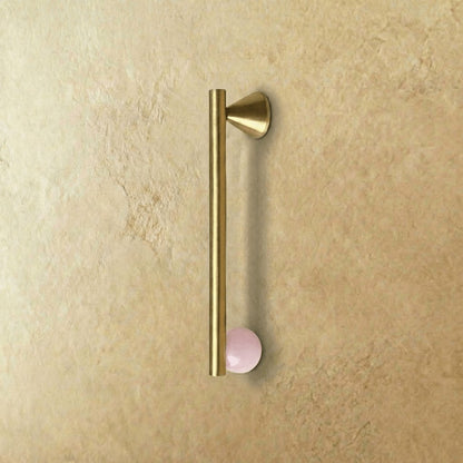 Brass Crystal Knob Pull Bar Asymmetric Ball View 22