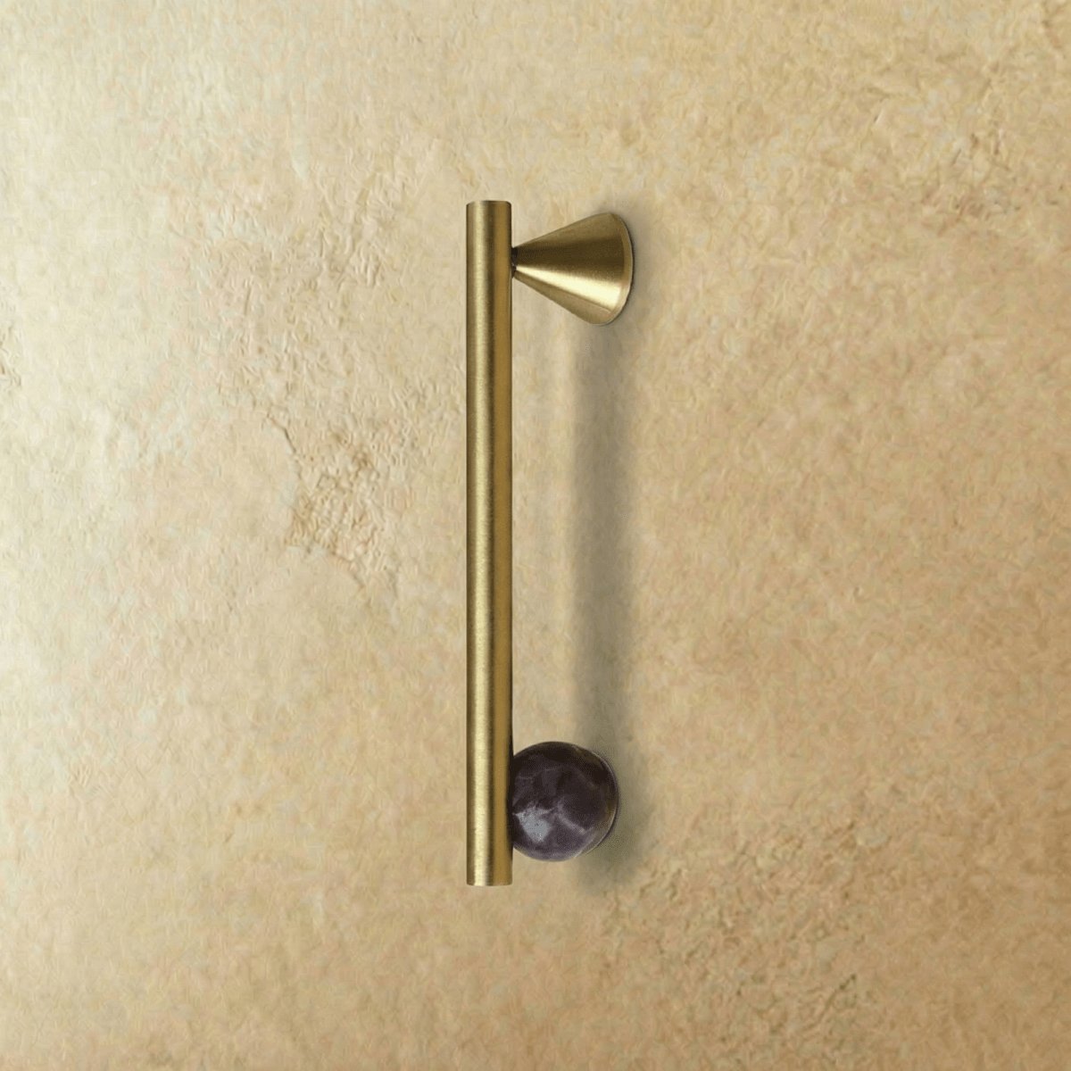 Brass Crystal Knob Pull Bar Asymmetric Ball View 23