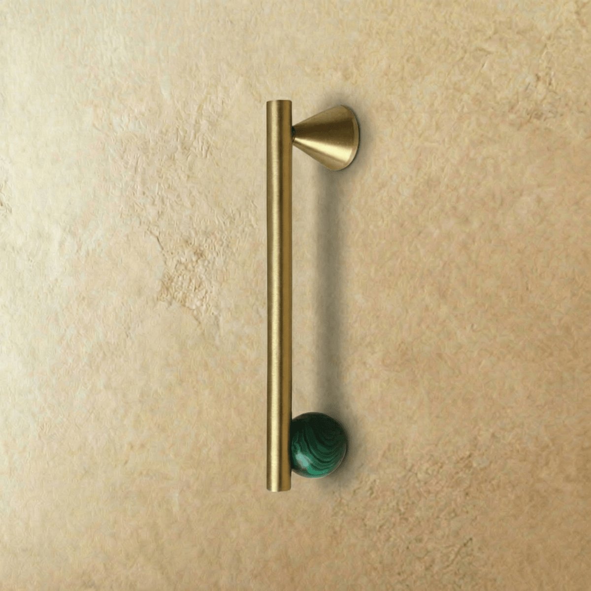 Brass Crystal Knob Pull Bar Asymmetric Ball View 25