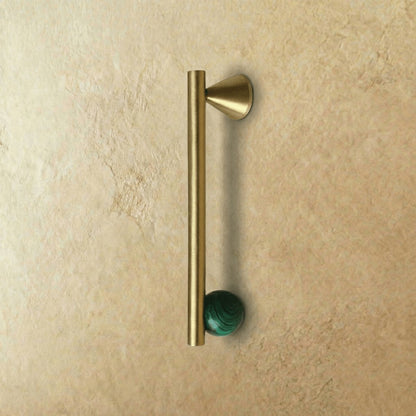 Brass Crystal Knob Pull Bar Asymmetric Ball View 25