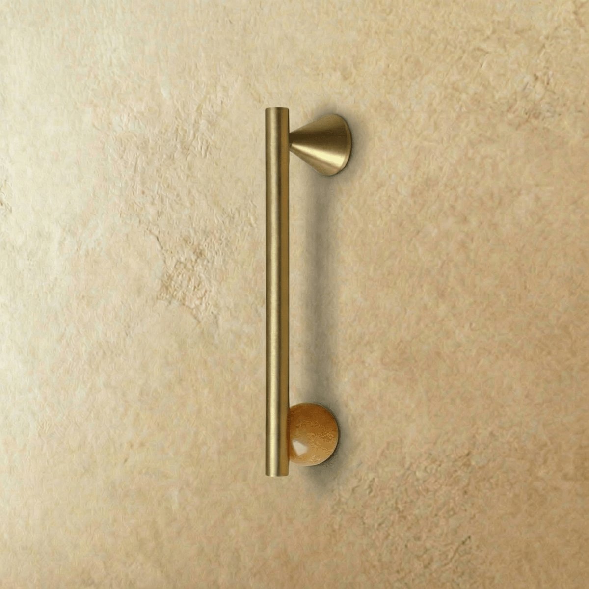 Brass Crystal Knob Pull Bar Asymmetric Ball View 29