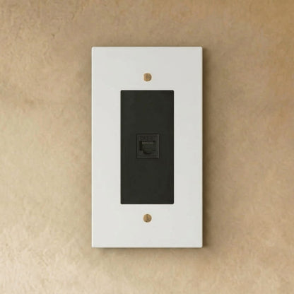 Brass Ethernet Socket RJ45 Single Gang Recessed Back