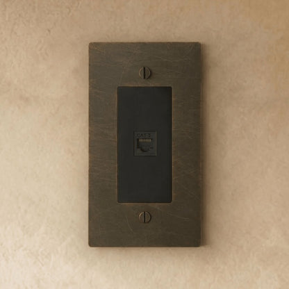 Brass Ethernet Socket RJ45 Single Gang Recessed Hero