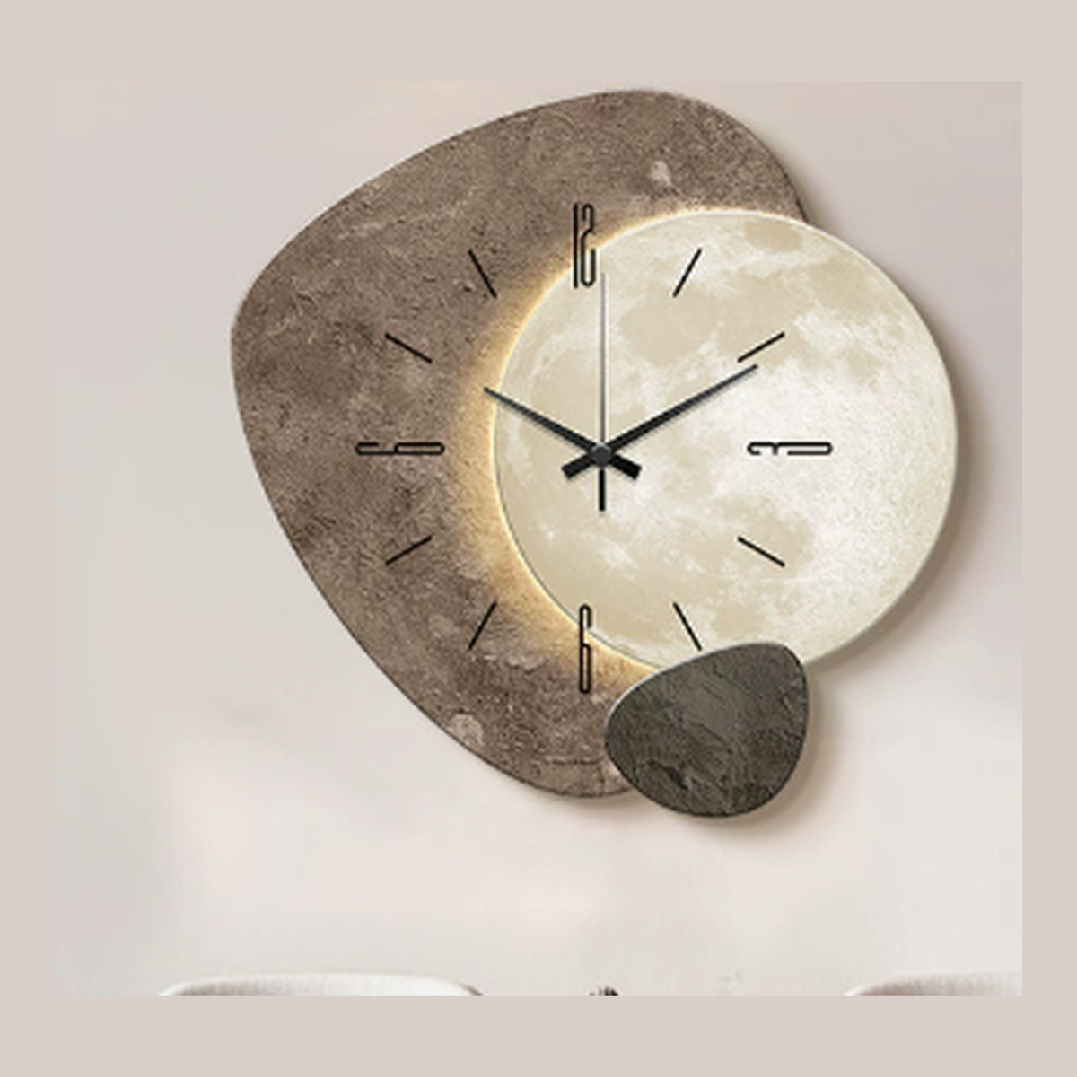 Modern Decorative Wall Clock | Silent Sweep With Ambient Backlight