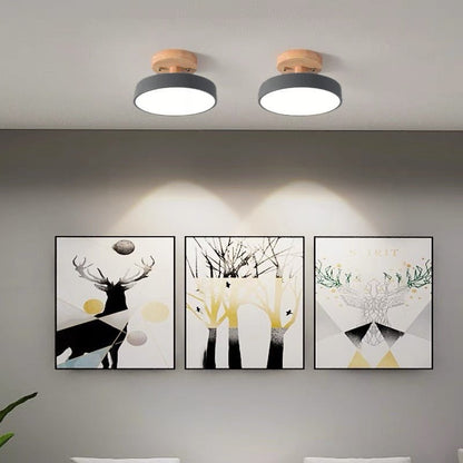 Colorful Semi-flush LED Ceiling Lights Side