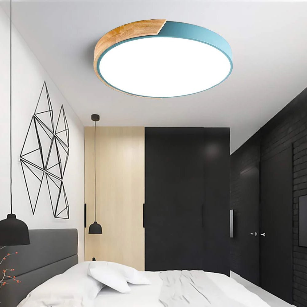 Colorful Simple LED Round Ceiling Lights Angle