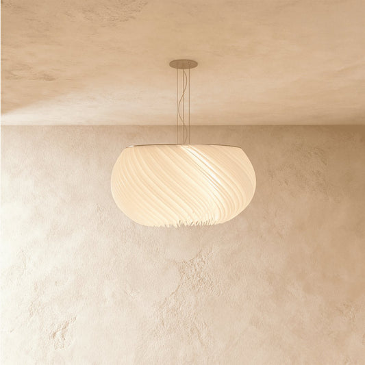 Contemporary Acrylic Chandelier Spiral Layered Shade Hero