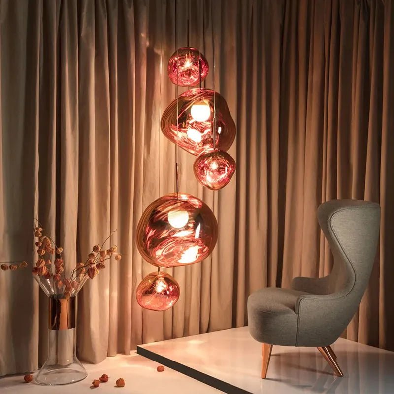 Contemporary Acrylic Pendant Light Molten Organic Shape Alternate