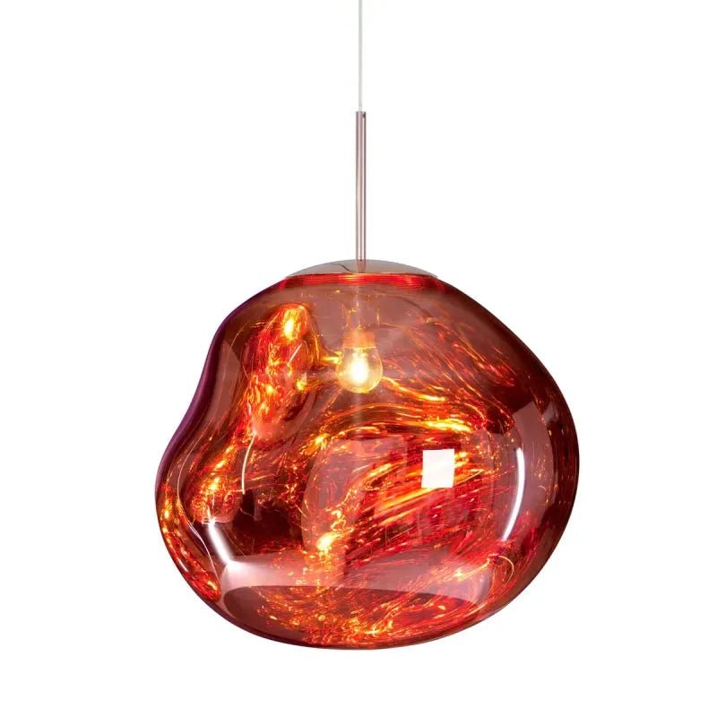 Contemporary Acrylic Pendant Light Molten Organic Shape Angle