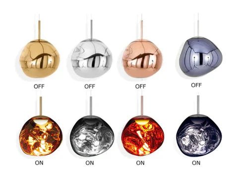 Contemporary Acrylic Pendant Light Molten Organic Shape Back