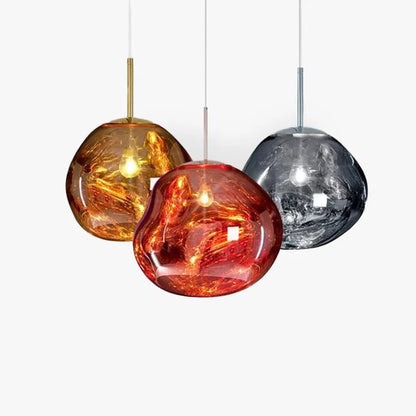 Contemporary Acrylic Pendant Light Molten Organic Shape Hero