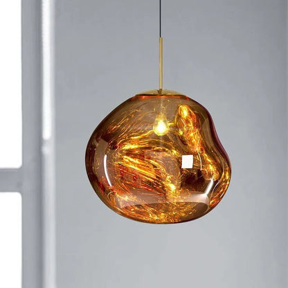 Contemporary Acrylic Pendant Light Molten Organic Shape Lifestyle