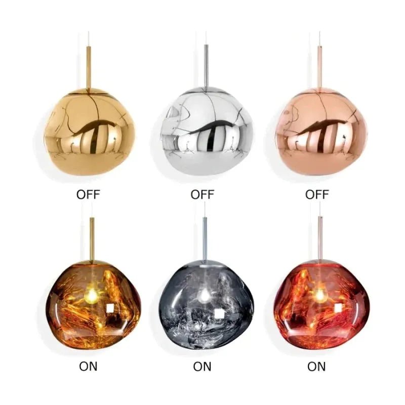 Contemporary Acrylic Pendant Light Molten Organic Shape Side