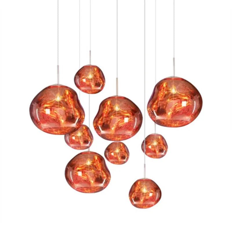 Contemporary Acrylic Pendant Light Molten Organic Shape View 13